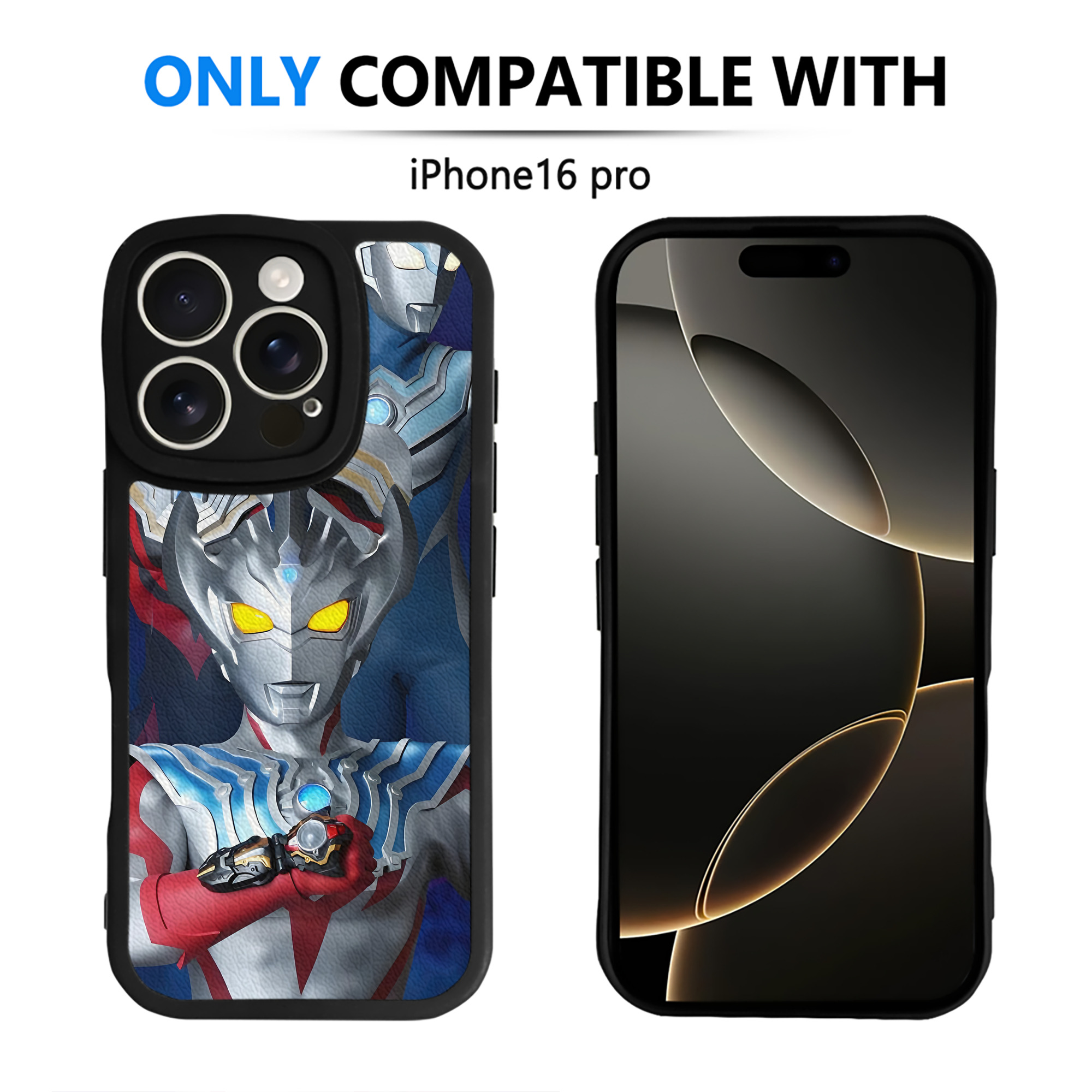 （画像用） ウルトラマン Ultraman 【iPhone 16シリーズ対応】シリコンスマホケース（レザー調） 材質：シリコン